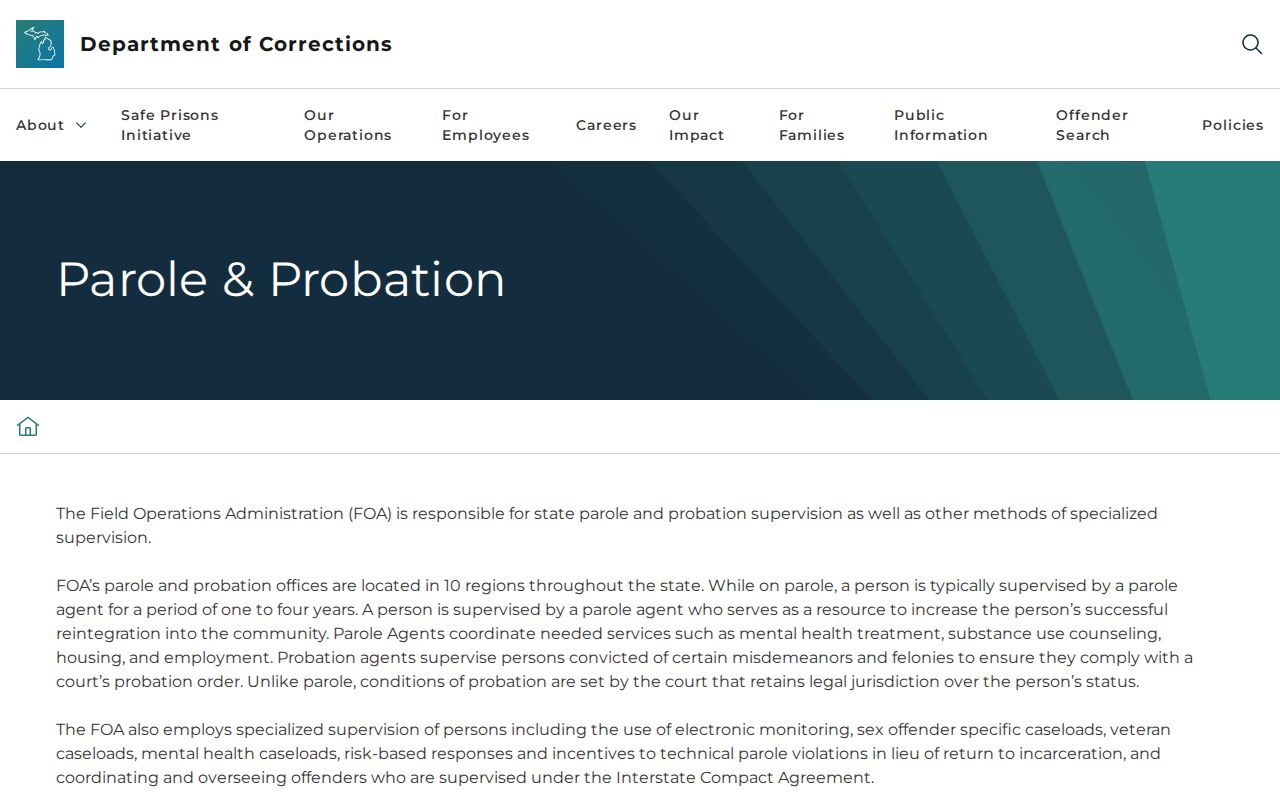 Ingham County post-release supervision office directory